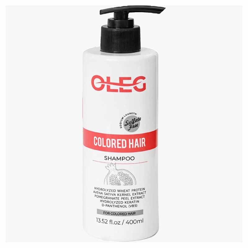 شامپو مو فری سولفات اولگ مدل Colored Hair مخصوص موهای رنگ شده حجم 400 میلی لیتر